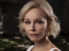 Марина Зудина на съемках сериала «Суперпозиция»