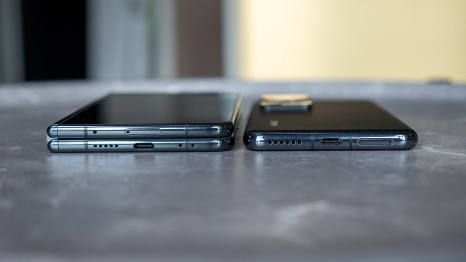 Сравните толщину с «обычным» смартфоном Huawei P60 Pro.