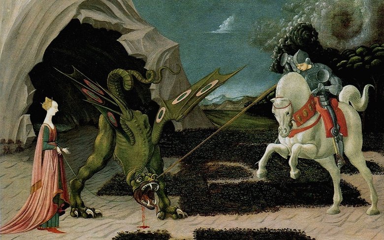 Паоло Уччелло. Битва святого Георгия с драконом. 1450-е гг.