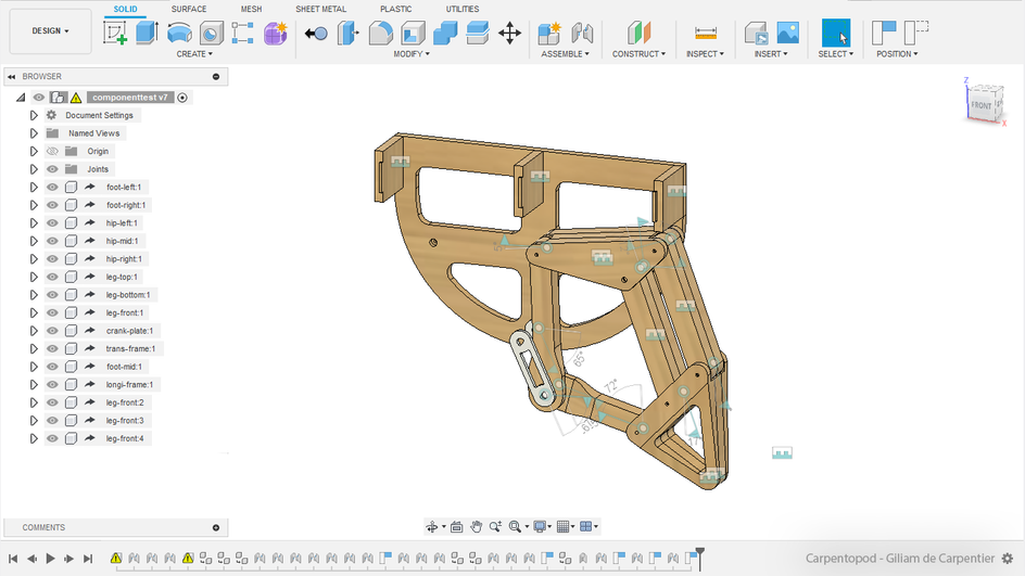 Проектирование ножек для стола Carpentopod.