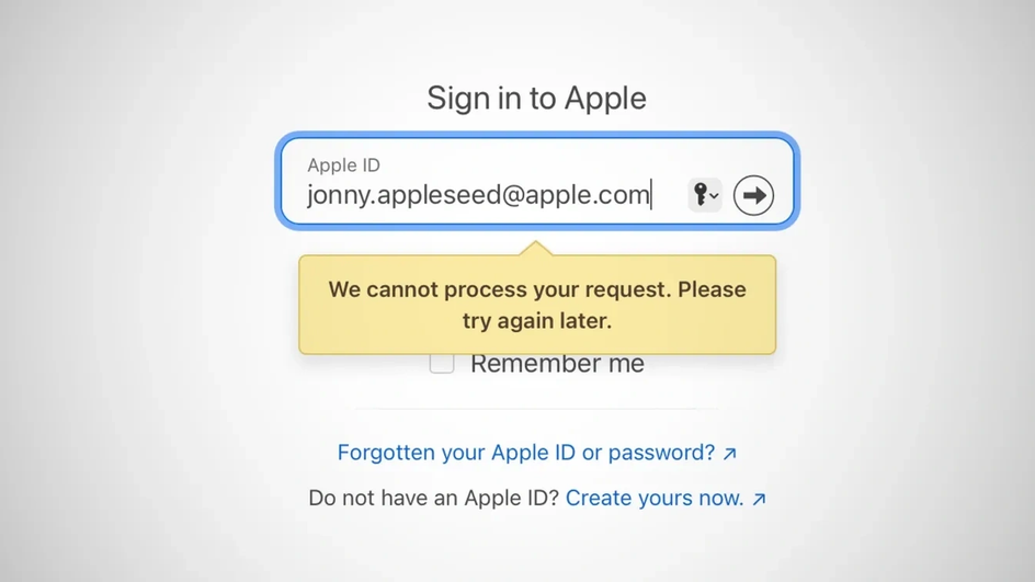 Пользователь не может войти в Apple ID по верному паролю