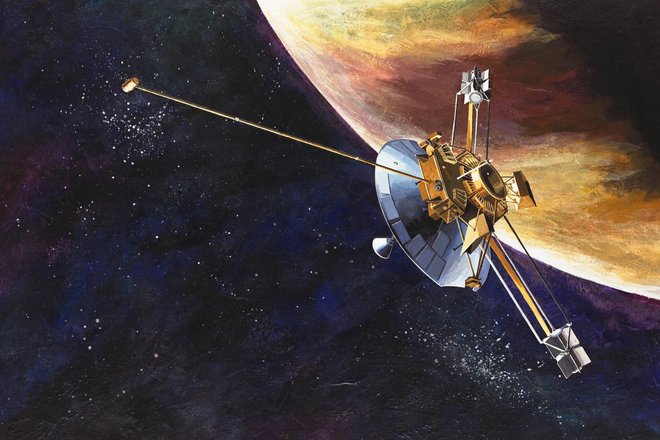 Художественное представление космического корабля «Пионер-10» Художественное представление космического корабля «Пионер-10»