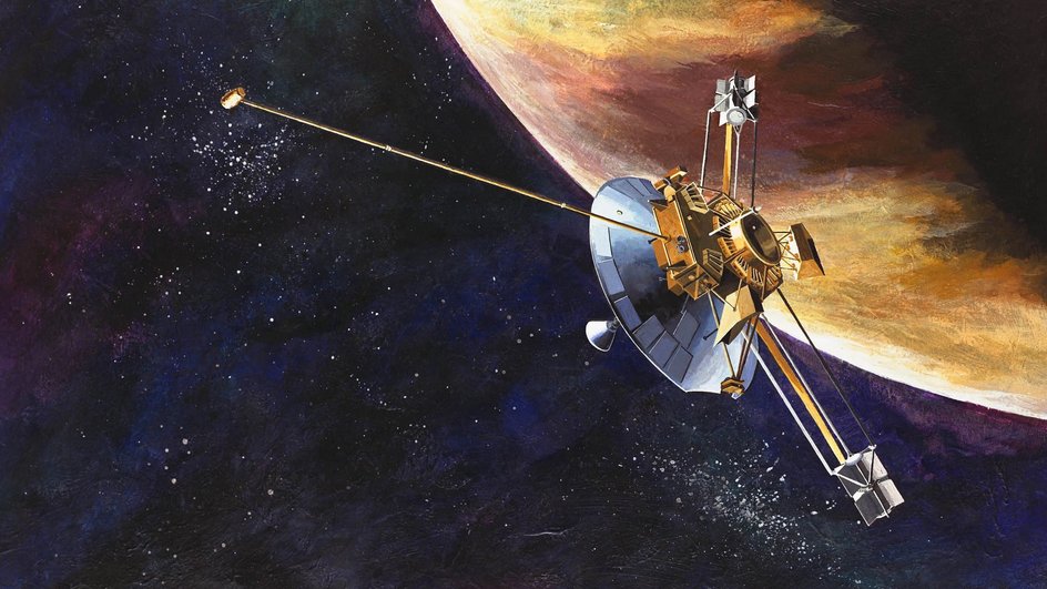 Художественное представление космического корабля «Пионер-10» Художественное представление космического корабля «Пионер-10»
