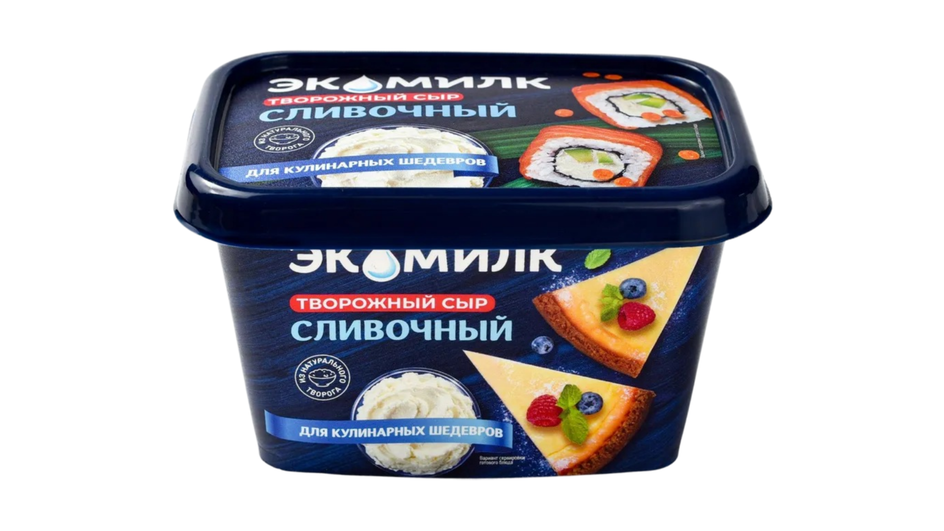 Творожный сыр фирмы «Экомилк» серия сливочный