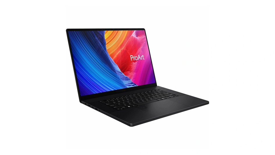 Ноутбук ASUS ProArt P16 с процессором AMD Ryzen AI 9 HX 370 на ьелом фоне Ноутбук ASUS ProArt P16 с процессором AMD Ryzen AI 9 HX 370 на ьелом фоне