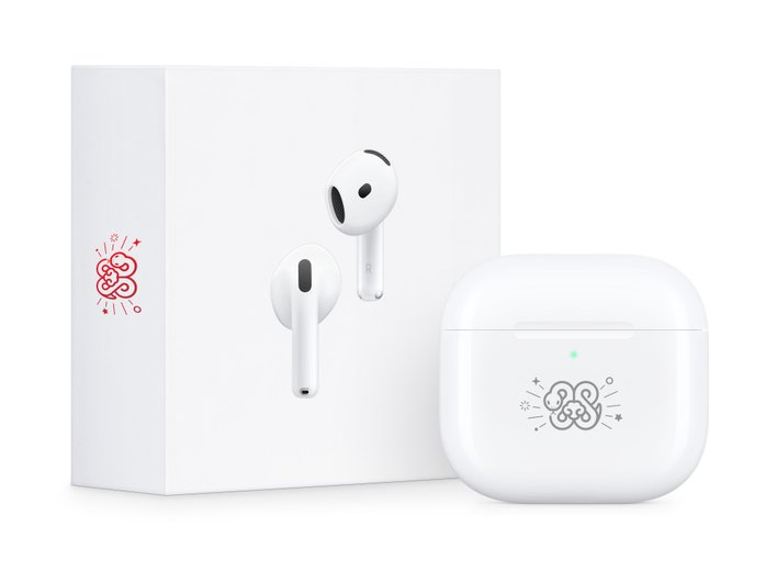 внешний вид AirPods 4 в честь Года змеи