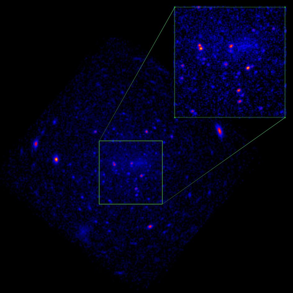 Остаток сверхновой Корма А. Изображение получено с помощью инструментов «Эйнштейна»