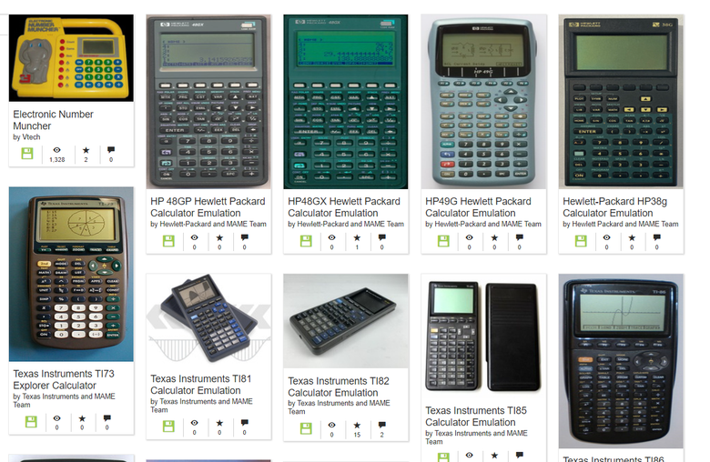 Модели калькуляторов в коллекции. Фото: archive.org