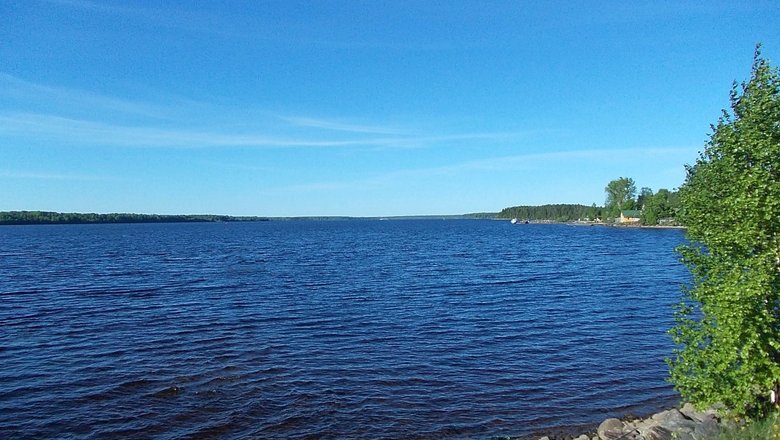 Верхний бьеф Нижнесвирского водохранилища.