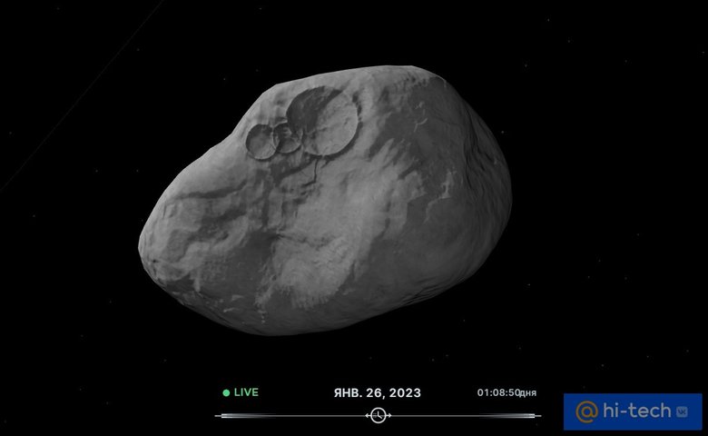 Так найденный астероид выглядит в системе Eyes on Asteroids. Источник: NASA