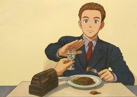 Советский плакат в стиле Ghibli (сгенерировано GPT-4o)