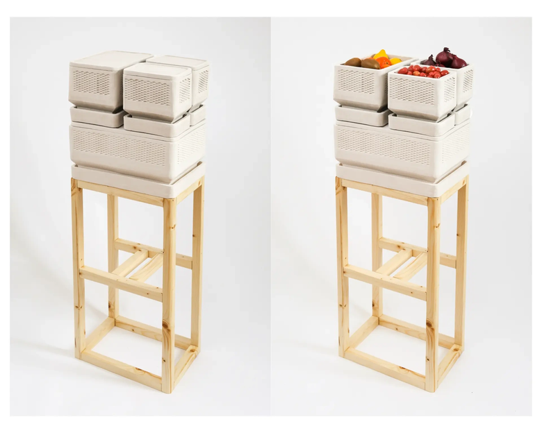 Глиняный холодильник TONY по-новому интерпретирует традиционные методы, обеспечивая свежесть фруктов и выпечки без использования электричества.