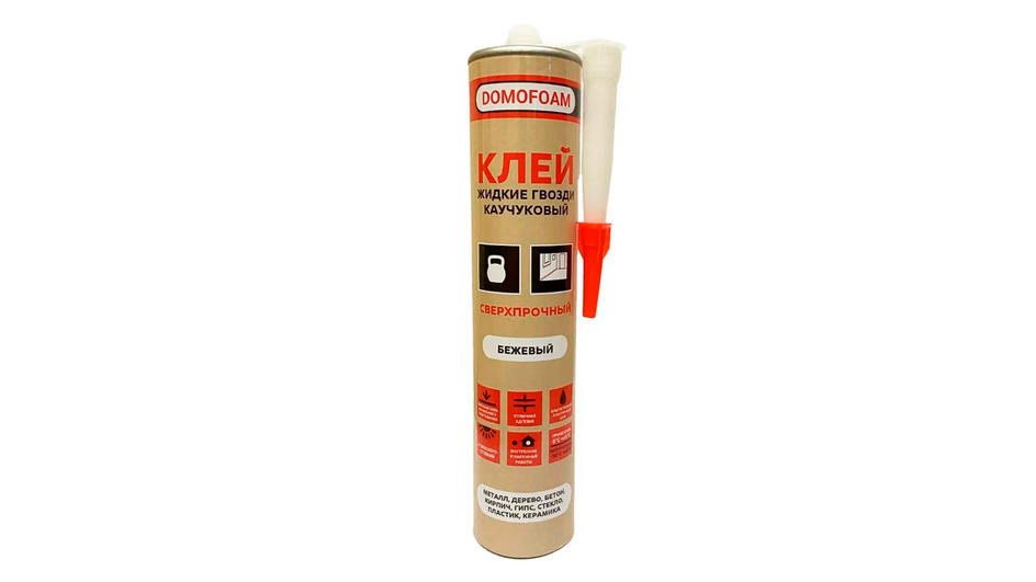 Клей DOMOFOAM ЖГ сверхпрочный, 0.4 кг, бежевый Клей DOMOFOAM ЖГ сверхпрочный, 0.4 кг, бежевый