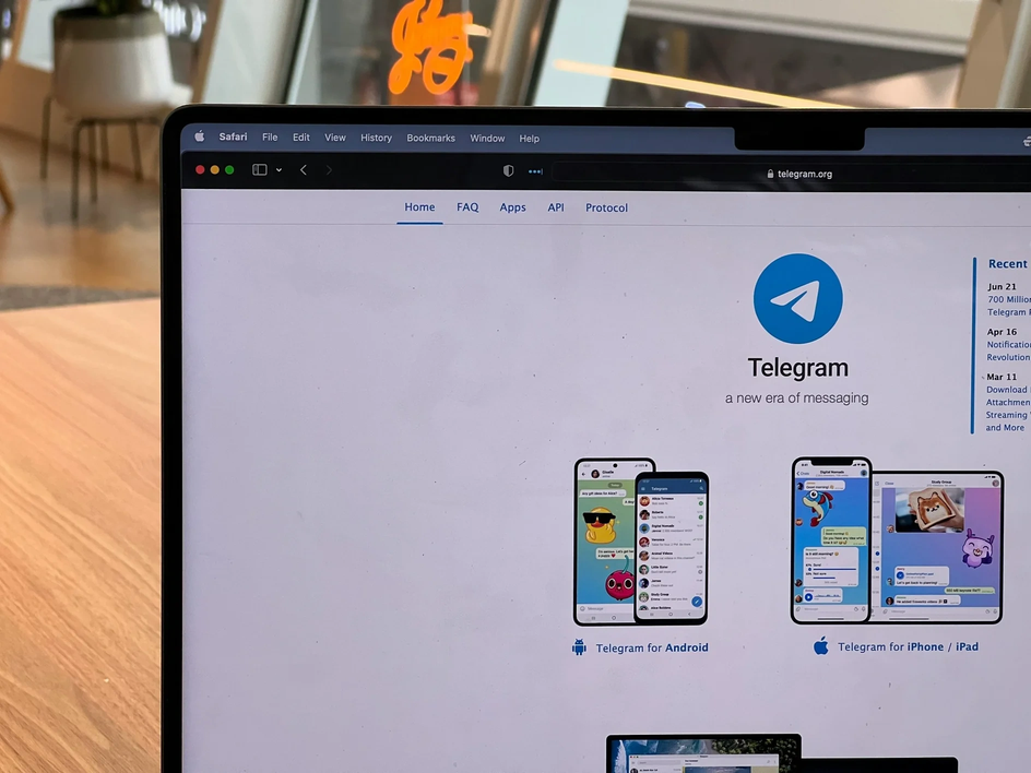 Telegram на MacBook Telegram на MacBook