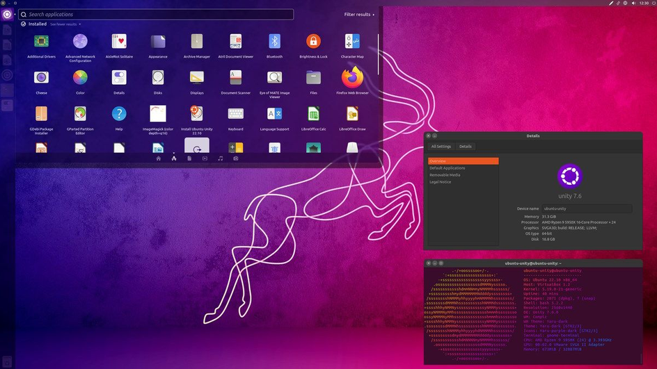 Скриншот рабочего стола Ubuntu