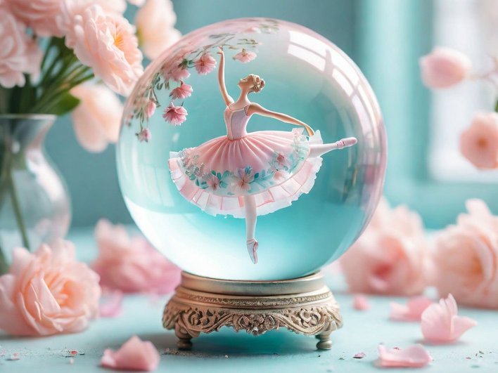 Кукла-балерина в шаре