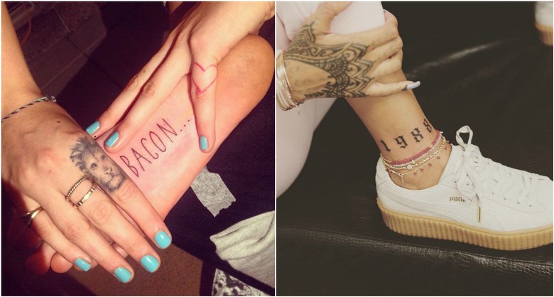 Кисти рук, пальцы, ступни — самые неудачные места для татуировок. 