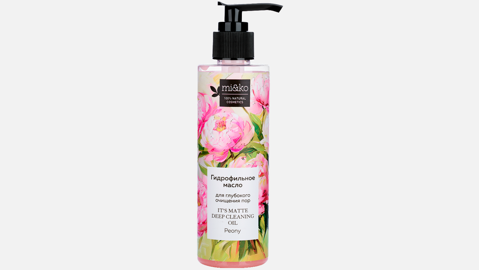 Гидрофильное масло для снятия макияжа фирмы mi&co серии It`s matte Deep cleaning oil Peony Гидрофильное масло для снятия макияжа фирмы mi&co серии It`s matte Deep cleaning oil Peony