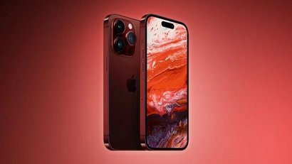 iPhone 15 Pro в насыщенном темно-красном цвете. Фото: 9to5Mac