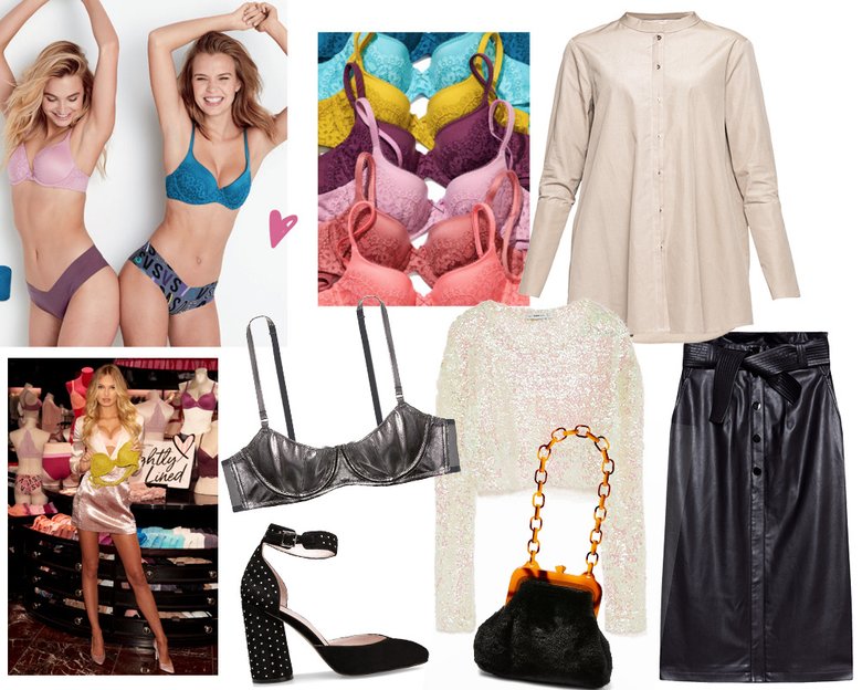 Рубашка Christina Shulyeva; топ Zara; бра Victoria's Secret; туфли Portal; сумка Topshop; юбка I Am Studio