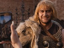 Дава на съемках фильма «Не одна дома 2»