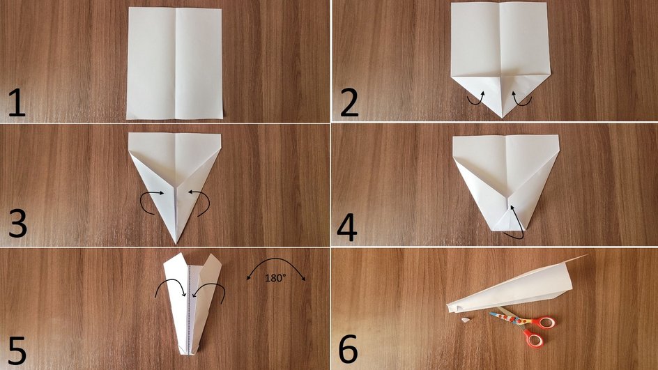 Схема по сборке поделки самолета из бумаги