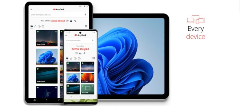 Программа Anydesk на разных устройствах