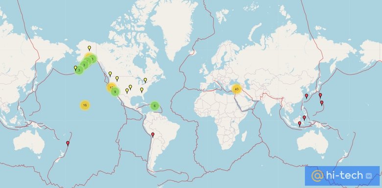 Землетрясения онлайн: как посмотреть сейсмическую активность Земли вреальном времени - Hi-Tech Mail.ru