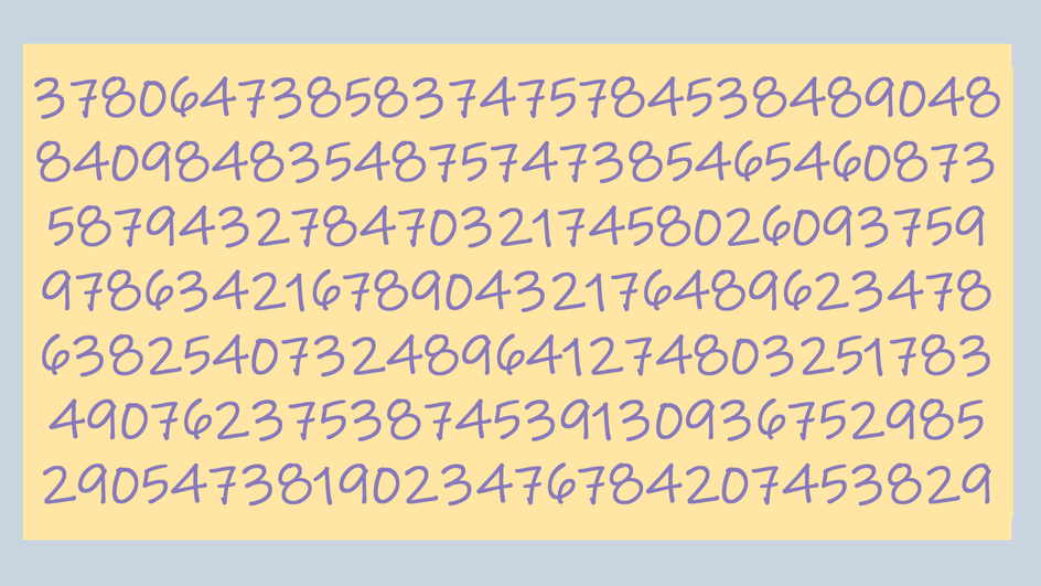 numbers numbers