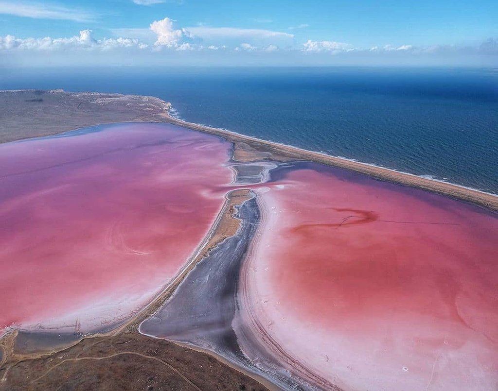 Кояшское озеро в Крыму: где находится, фото розового озера, отзывы, как добратьс