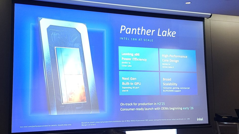Чип Intel Panther Lake характеристики Чип Intel Panther Lake характеристики