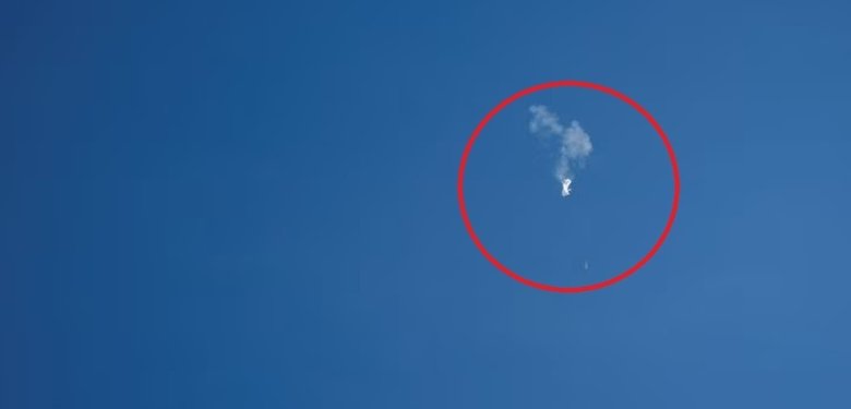 Неопознанный объект сбит истребителем F-22 с помощью ракеты AIM-9X. Ранее те же средства использовали, чтобы уничтожить китайский аэростат у побережья Южной Каролины. Фото: CTV News
