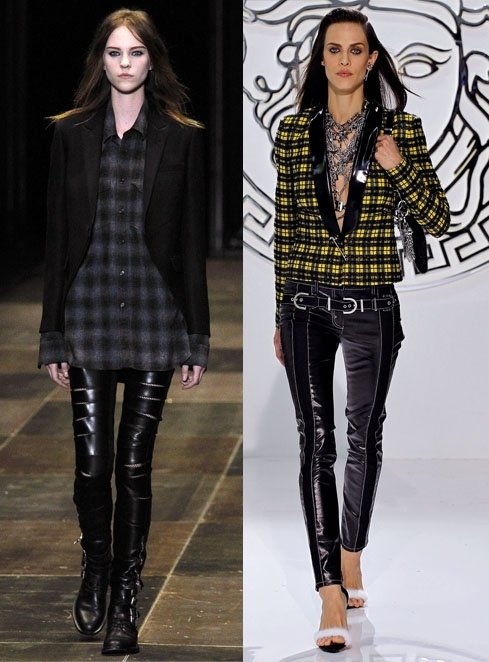 Показы коллекций Saint Laurent (слева) и Versace
