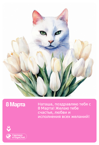 Российский чат-бот GigaChat научился генерировать открытки к 8 марта: как попробовать
