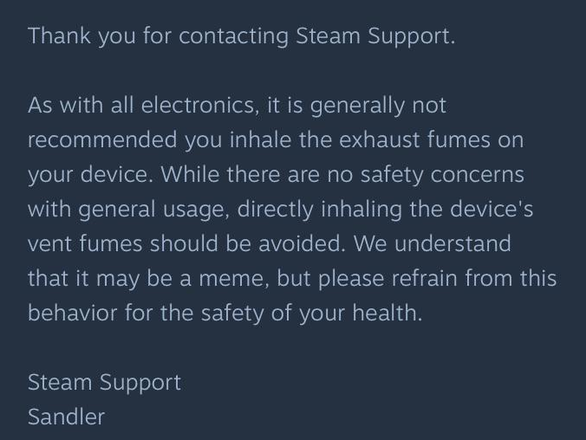 Valve призвала не нюхать приставку Steam Deck