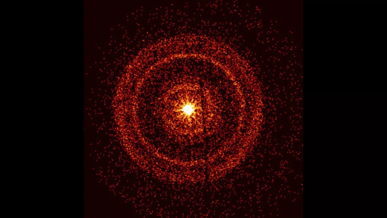 Изображение самого яркого всплеска гамма-излучений, когда-либо увиденного учеными. Фото: NASA/Swift/A. Beardmore (University of Leicester)