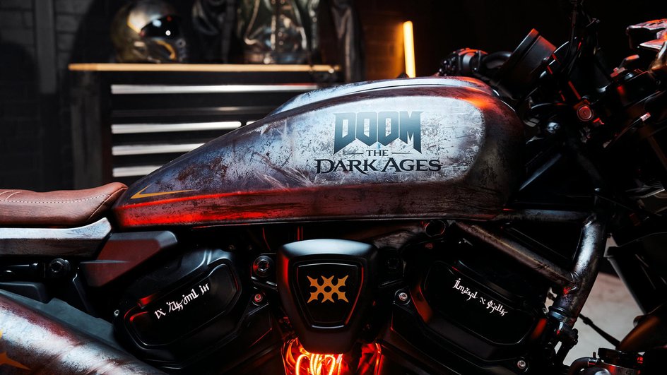 Мотоцикл в стиле DOOM: The Dark Ages Мотоцикл в стиле DOOM: The Dark Ages