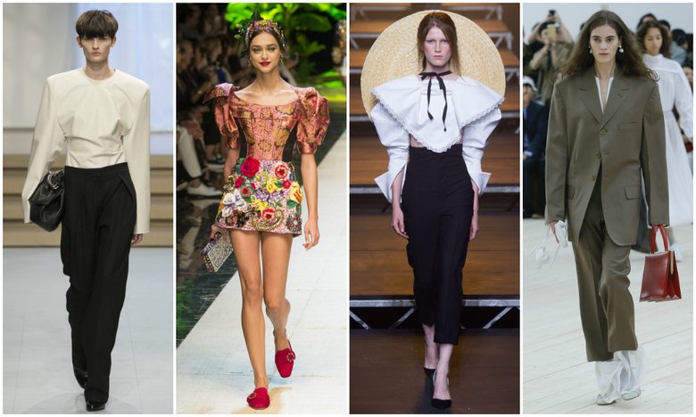 Jil Sander; Dolce & Gabbana; Jacquemus; Céline. 